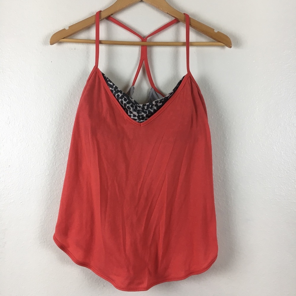 Lululemon Athletica Leopard Print Bra Tank Pink